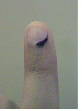 Showing my finger to Election Commission